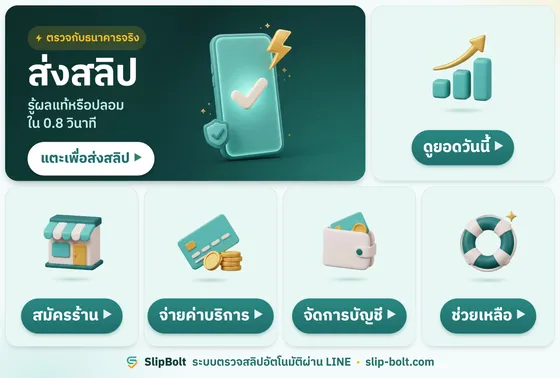 เชื่อมร้านเข้ากับ SlipBolt